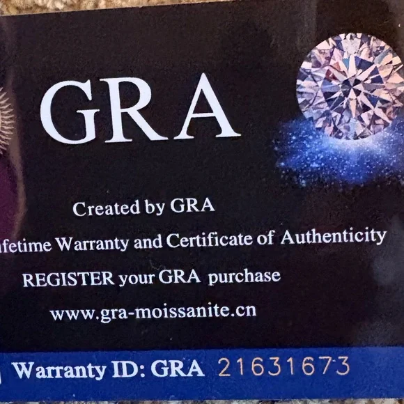 Two ct. Moissanite Oval earrings set in sterling silver $270 with GRA & COA NEW